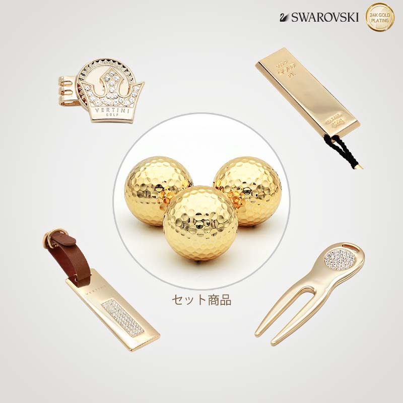 VERTINI GOLD GOLF BALL& GOLDアクセサリー SW GOLF