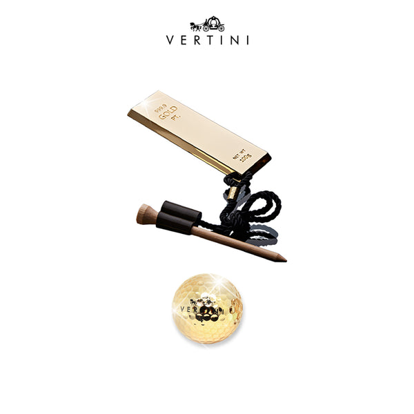 VERTINI GOLD ゴルフボール+ゴールドバー ギフトセット